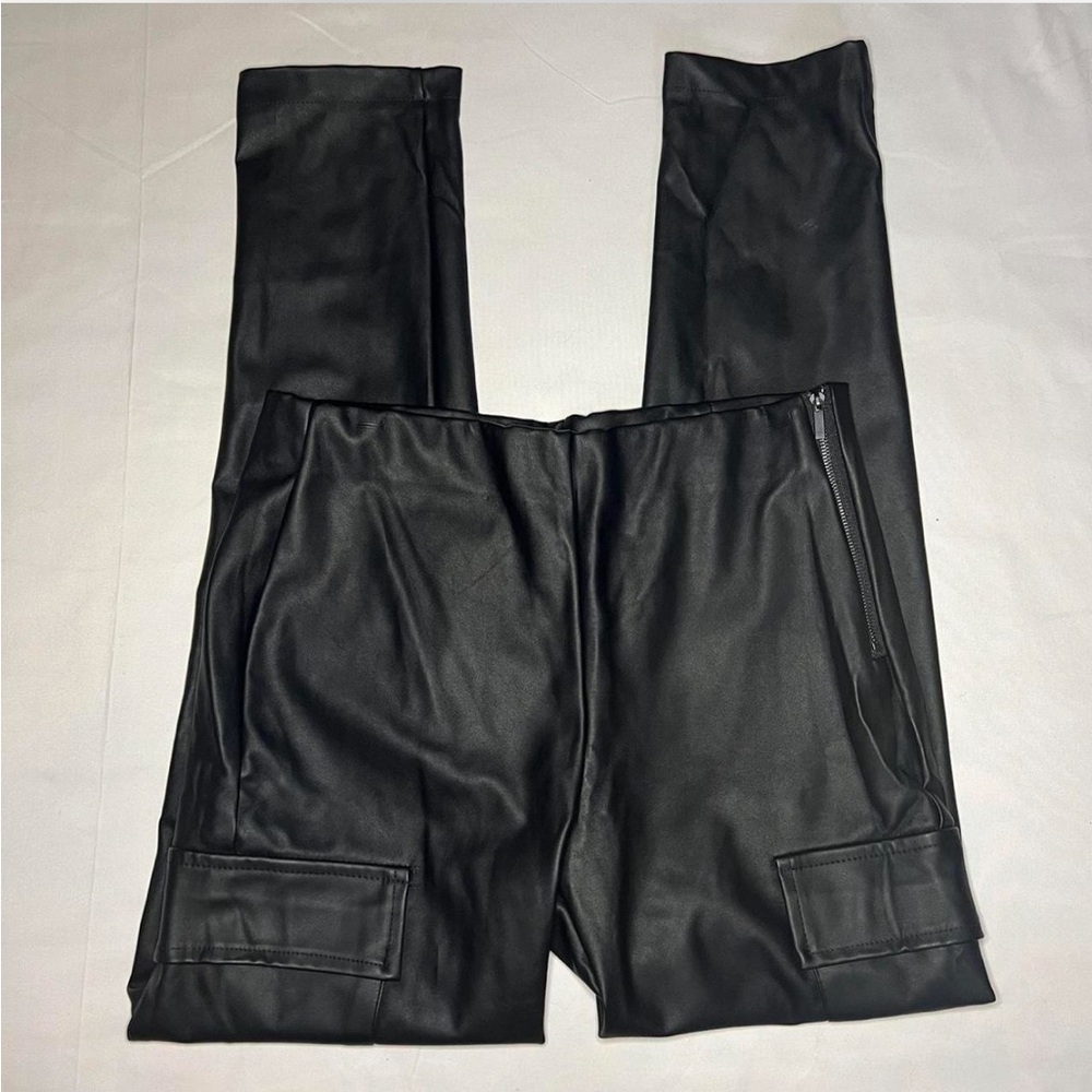 ReVamped Faux Leather Black Pants